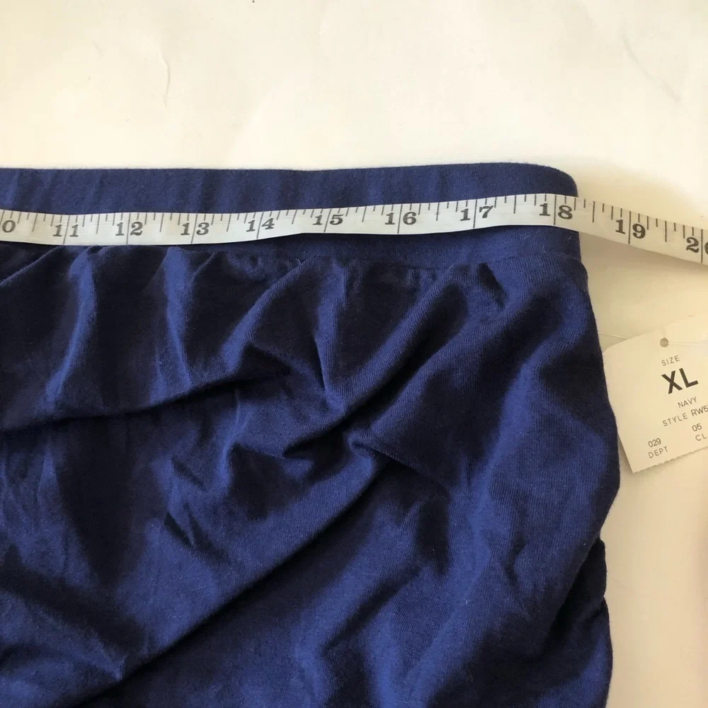 Ingrid + Isabel Navy Blue Side Ruched Maternity Knit Skirt Size XL